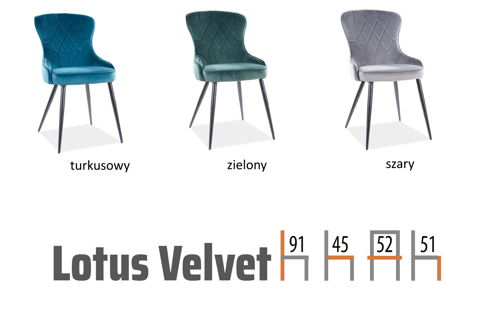 krzesło-do-salonu-z aksamitu-nowoczesne-lotus velvet-wymiary